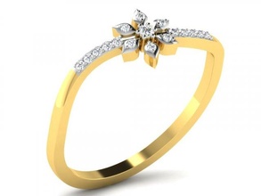 diamante Pareja anillo diamond ring anillos ladies joyería joya 3d print model - Mito3D