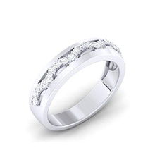 diamante pareja anillo 3d impresión modelo in anillos 3dexport caballeros señoras joyería joya 3d print model - Mito3D