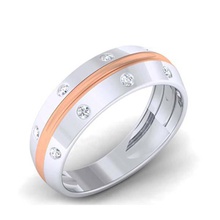 diamond couple ring rings gents ladies jewelry 3d print model - Mito3D