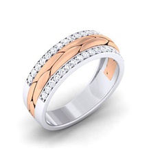 diamond couple ring rings gents ladies jewelry 3d print model - Mito3D