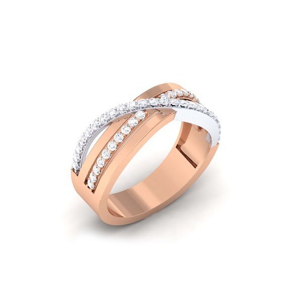 diamond couple ring rings gents ladies jewelry 3D print model - Mito3D