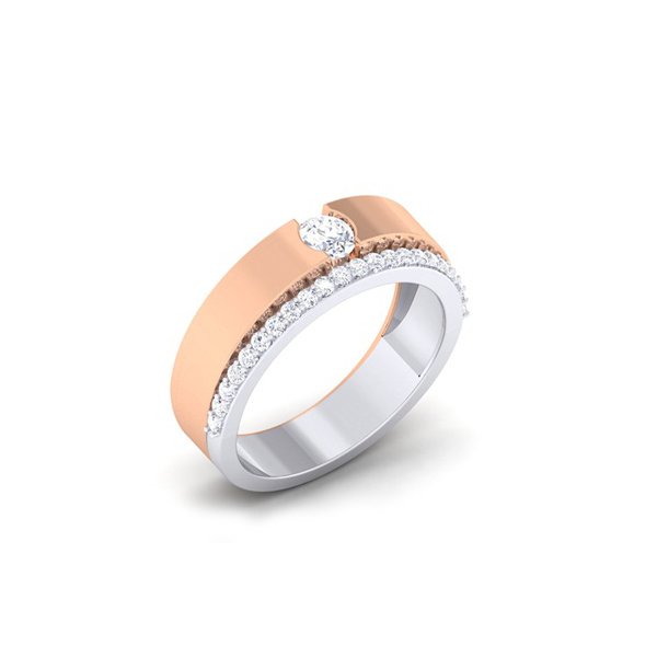 diamant couple anneau les anneaux gents dames le bijoux 3D print model - Mito3D
