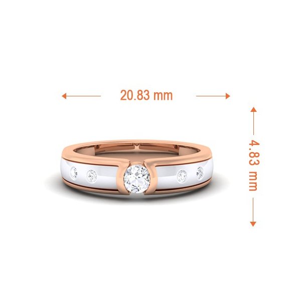 diamond couple ring rings gents ladies jewelry 3D print model - Mito3D