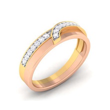diamant couple anneau les anneaux gents dames le bijoux 3d print model - Mito3D