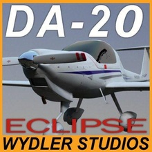 diamond da-20 eclipse exterior katana da da20 c1 c-1 aircraft civil plane airplane general aviation light luv private educational 3d print model - Mito3D