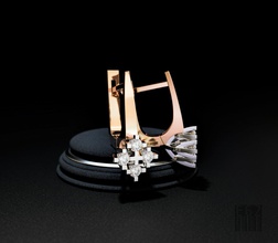 diamond earrings jewelry model printing precious luxury gemstone wax printable style fashion print cnc metal 3d print model - Mito3D