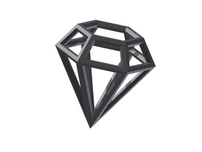 diamond free shape awesome geometric frame math figure polygons polyhedron 3d form 3dprint 3d print model - Mito3D