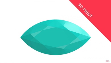 diamant marquise le la prism 3d-impression spectre cristal gem carat bijoux brillant diamant-bague précieux de l'anneau luxe ruby saphir lustre mode joyau 3d print model - Mito3D