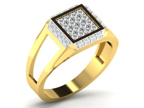 diamond ring diamond-ring rings ladies engagement jewelry 3d print model - Mito3D