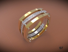 diamante anel 3d impressão modelo in argolas 3dexport ouro cnc prata joias 3d print model - Mito3D