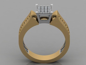 diamante anillo 3d impresión modelo in anillos 3dexport collar pulsera joya gemas joyería moda oro diseño plata lujo elegante brillante arete colgante pendiente zafiro pavimentar 3d print model - Mito3D
