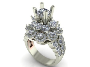 diamond ring 3d print model in rings 3dexport jewelry gold 3d print model - Mito3D
