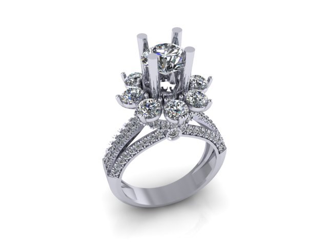 diamond ring diamond ring gold 3D print model - Mito3D