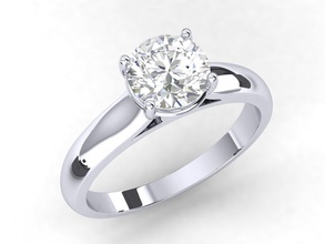 anello di diamanti fidanzamento diamante matrimonio gemma la pietra oro 3d print model - Mito3D