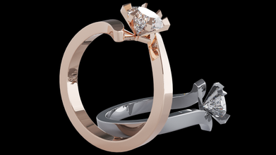 diamante anel mulher woman ring cobre prata joalheria moderno moda fashionable design cgi vray 3dsmax size 9 impressão desing joias Casamento alianças casamento noivado luxo 3d print model - Mito3D
