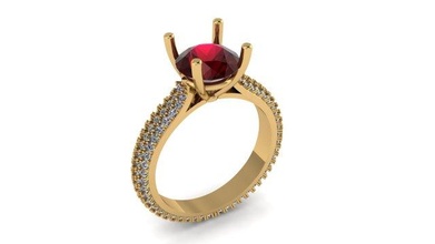 diamante squillare 001 3d stampa modello in anelli 3dexport oro gioielleria argento gioiello fidanzamento nozze moda anello d'oro 3d print model - Mito3D