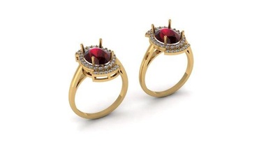 diamond ring 002 gold jewelry silver jewellery jewel engagement wedding fashion goldring 3d print model - Mito3D