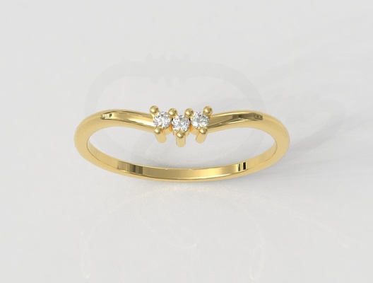 elmas yüzük 3d yazdır model in yüzükler 3dexport altın gold ring takı jewelry rings paulorani 39 ye modaya uygun moda modern gümüş diamond printable fashion classic minimalist 3d print model - Mito3D