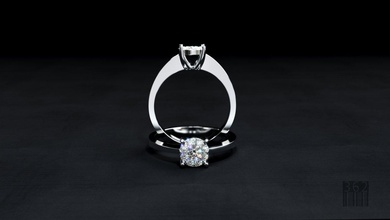 diamante anillo 3d impresión modelo in anillos 3dexport joyería oro plata gemas casta adornos lujo diseño cera imprimible estilo moda joya metal decoración 3d print model - Mito3D