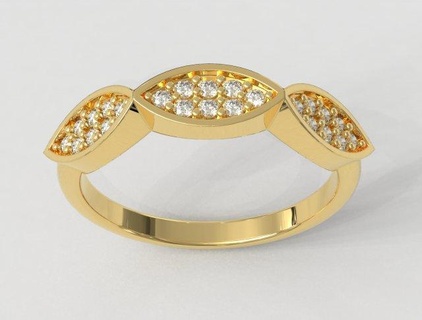 diamant bague anneaux gold ring jewelry rings bijoux or paulorani branché mode classique moderne argent diamond gemme gemstone Marquise 3d print model - Mito3D