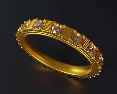 diamante anel argolas dedo pulseira moda ouro prata jóia jóias joalheria padrões mão mulher círculo metal pedra preciosa acessórios 3d print model - Mito3D