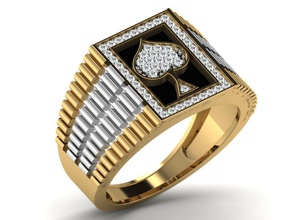 diamante anel senhoras 3d impressão modelo in argolas 3dexport noivado joalheria 3d print model - Mito3D