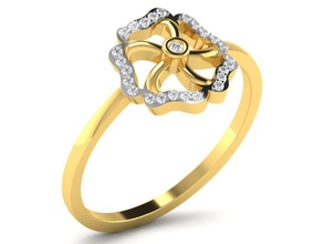 diamante anillo señoras 3d impresión modelo in esposas 3dexport diamond ring anillos ladies joyería joya 3d print model - Mito3D