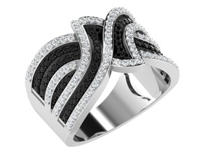 diamond ring ladies rings engagement 3d print model - Mito3D