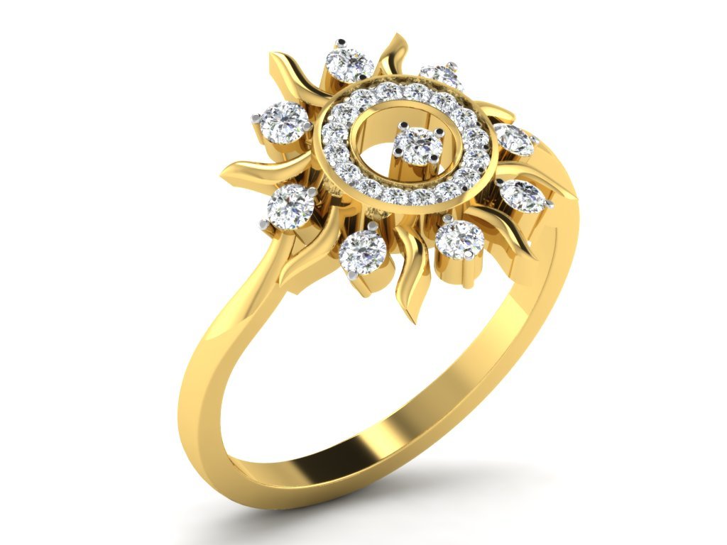 anello di diamanti signore diamante-anello anelli signore-anello diamante gioielli 3D print model - Mito3D