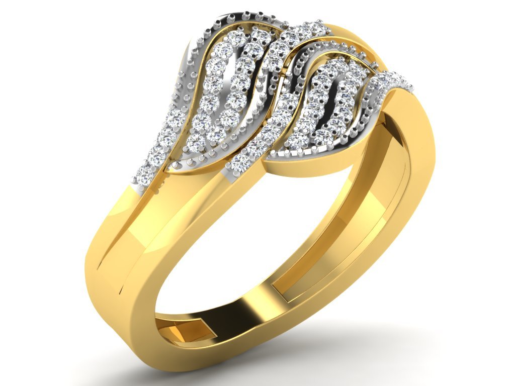 l'anneau de diamant dames diamant-bague les anneaux dames-bague le bijoux 3D print model - Mito3D
