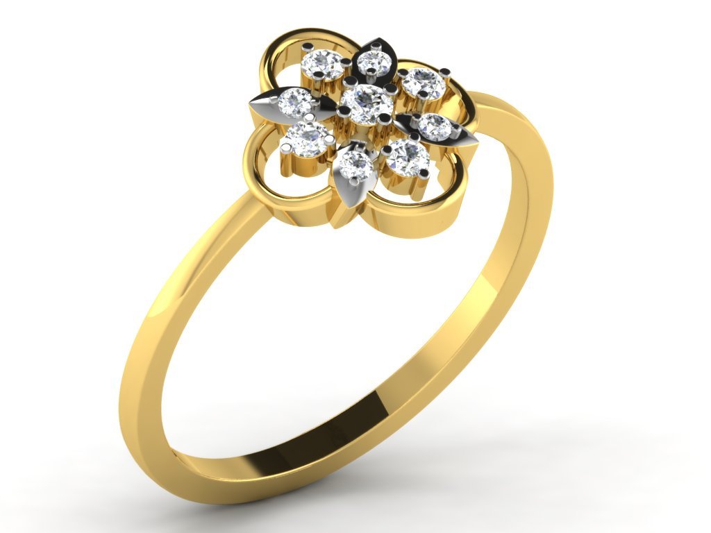 Diamant-ring-Damen Diamant-ring Ringe Damen-ring diamond Schmuck 3D print model - Mito3D