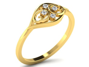 Diamant-ring-Damen Diamant-ring Ringe Damen-ring diamond Schmuck 3d print model - Mito3D