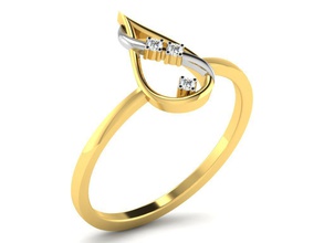 diamante squillare signore 3d stampa modello in anelli 3dexport diamond ring ladies 3d print model - Mito3D