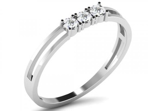 diamante anillo señoras 3d impresión modelo in anillos 3dexport diamond ring compromiso joyería joya 3d print model - Mito3D