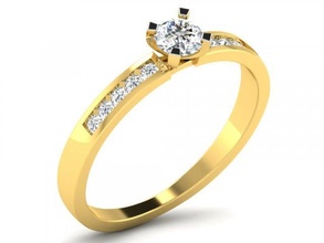 diamant bague Dames diamond ring anneaux engagement bijoux 3d print model - Mito3D