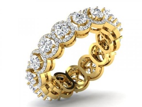 diamante anillo señoras diamond ring anillos compromiso joyería joya 3d print model - Mito3D