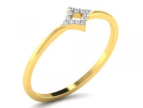 diamante anel senhoras diamond ring argolas noivado joalheria 3d print model - Mito3D