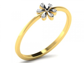 diamante squillare signore 3d stampa modello in anelli 3dexport diamond ring fidanzamento gioielleria 3d print model - Mito3D