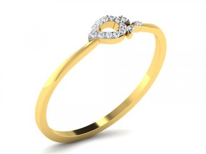 diamant bague dames 3d impression modèle in anneaux 3dexport diamond ring engagement bijoux 3d print model - Mito3D