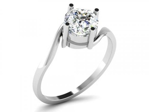 diamond ring ladies 3d print model in rings 3dexport diamond-ring engagement jewelry 3d print model - Mito3D