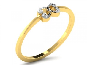 diamant bague Dames diamond ring anneaux engagement bijoux 3d print model - Mito3D