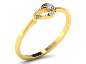 diamante anel senhoras diamond ring argolas noivado joalheria 3d print model - Mito3D