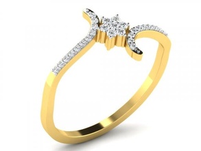 diamante anel senhoras diamond ring argolas ladies joalheria 3d print model - Mito3D