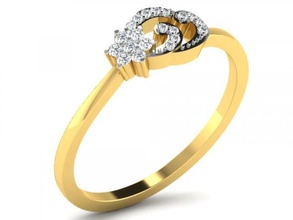 diamante anillo señoras diamond ring anillos ladies joyería joya 3d print model - Mito3D