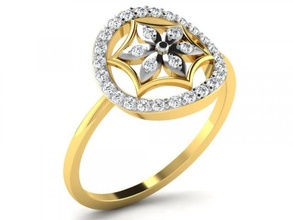 elmas yüzük Hanımlar diamond ring yüzükler ladies takı 3d print model - Mito3D