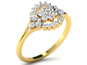 elmas yüzük hanımlar 3d yazdır model in yüzükler 3dexport diamond ring ladies takı 3d print model - Mito3D