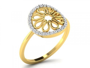 diamante anillo señoras 3d impresión modelo in anillos 3dexport diamond ring ladies joyería joya 3d print model - Mito3D
