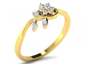 diamant bague Dames diamond ring anneaux ladies bijoux 3d print model - Mito3D