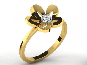 diamante anillo señoras 3d impresión modelo in anillos 3dexport diamond ring ladies joyería joya 3d print model - Mito3D