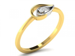 diamante squillare signore 3d stampa modello in anelli 3dexport diamond ring ladies gioielleria 3d print model - Mito3D